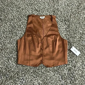 Jason Wu Lightweight 4 Button Cropped Vest